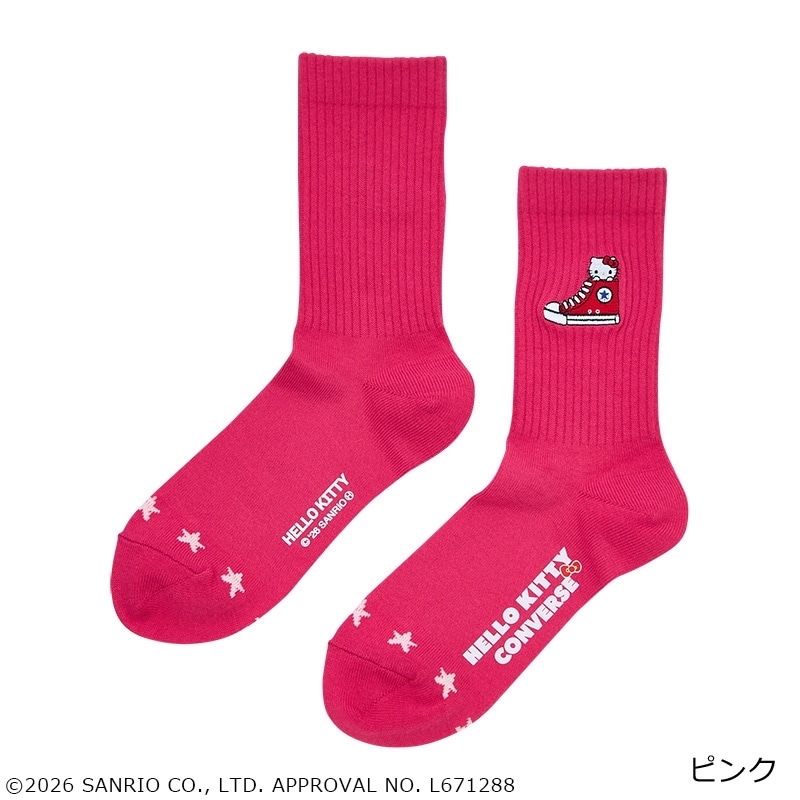 🎀【預訂】CONVERSE × Kitty Socks Pink