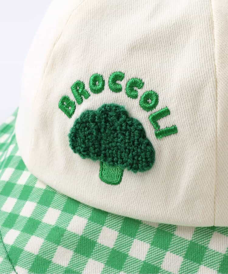 🇯🇵預訂 日本直送🇯🇵BREEZE兩色蔬菜毛毛貼花格紋遮陽帽