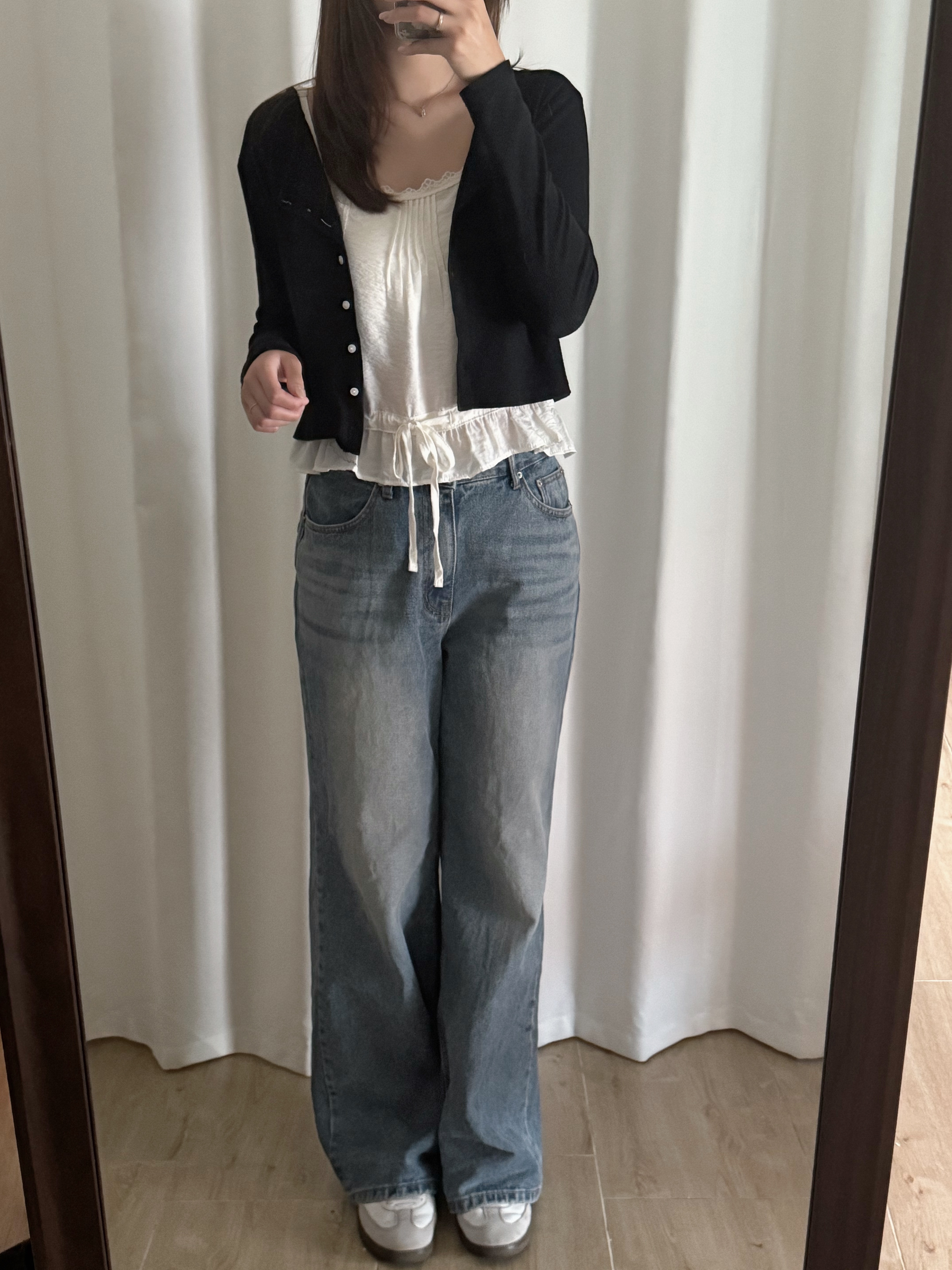 Lace小花綁帶吊帶短背心