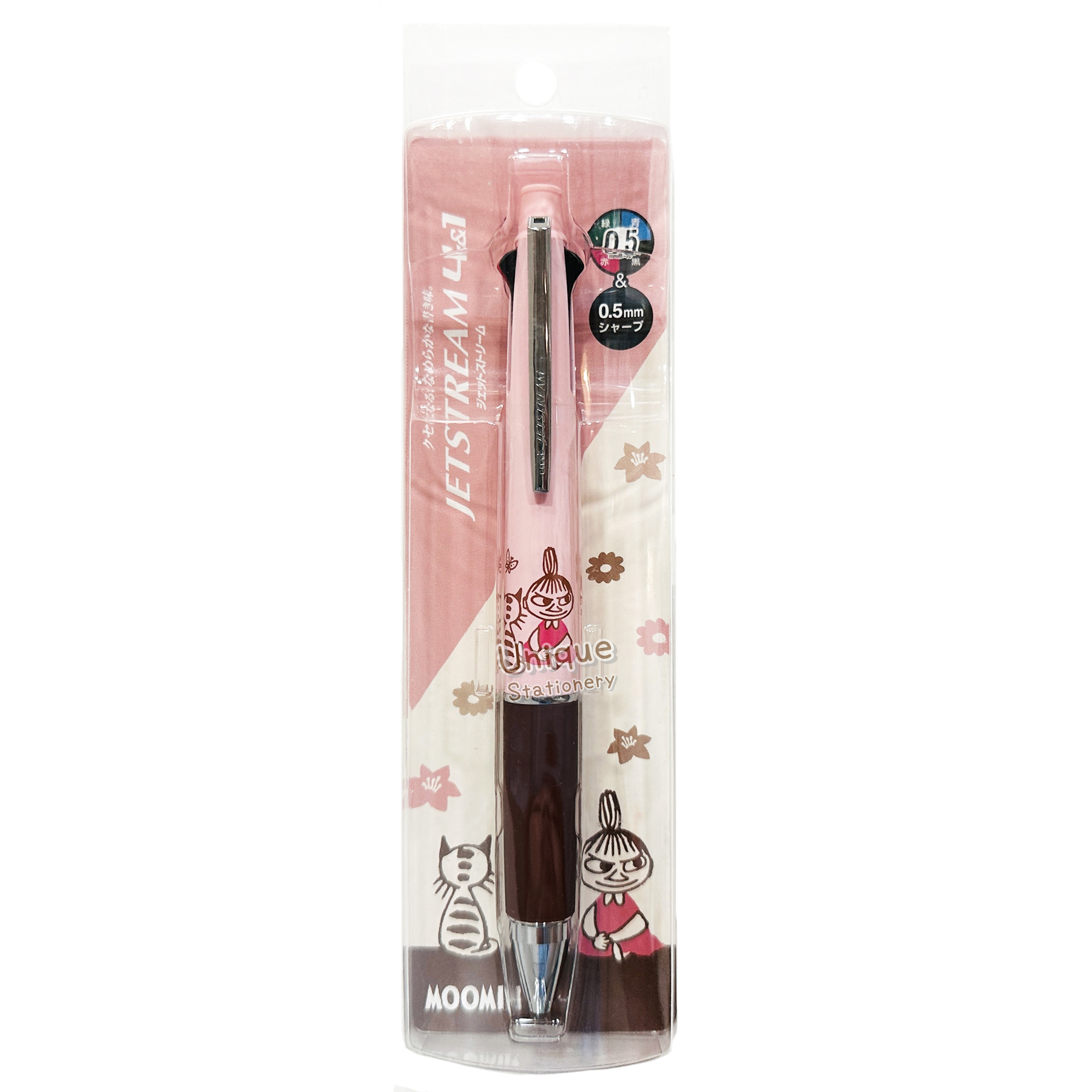 現貨｜Little My 阿美 Moomin 姆明 日本製 uni Jetstream 4&1 多功能 5用筆 0.5mm 4色原子筆 + 0.5mm 鉛芯筆 (307873)