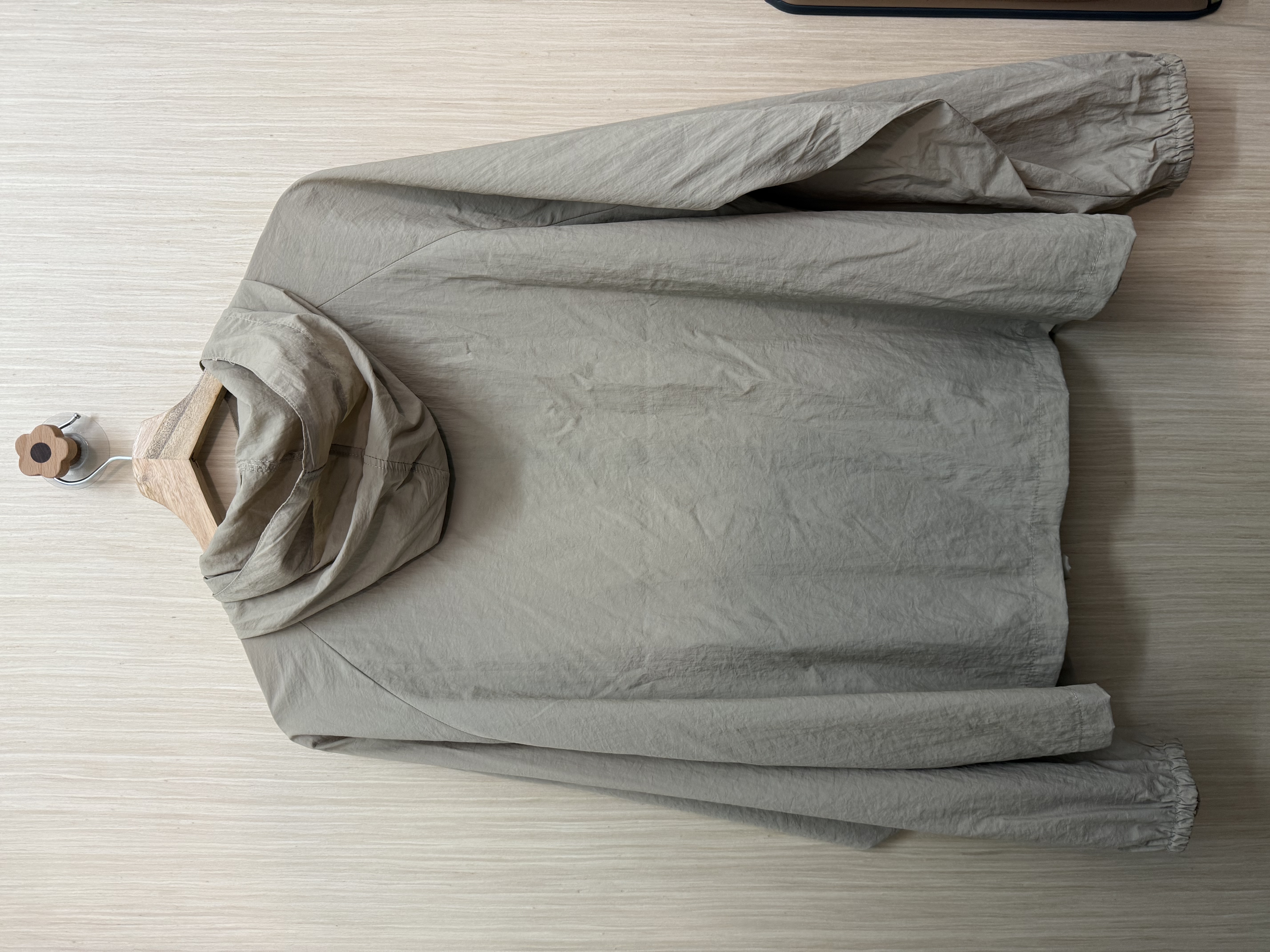 超薄連帽風褸（奶茶棕）