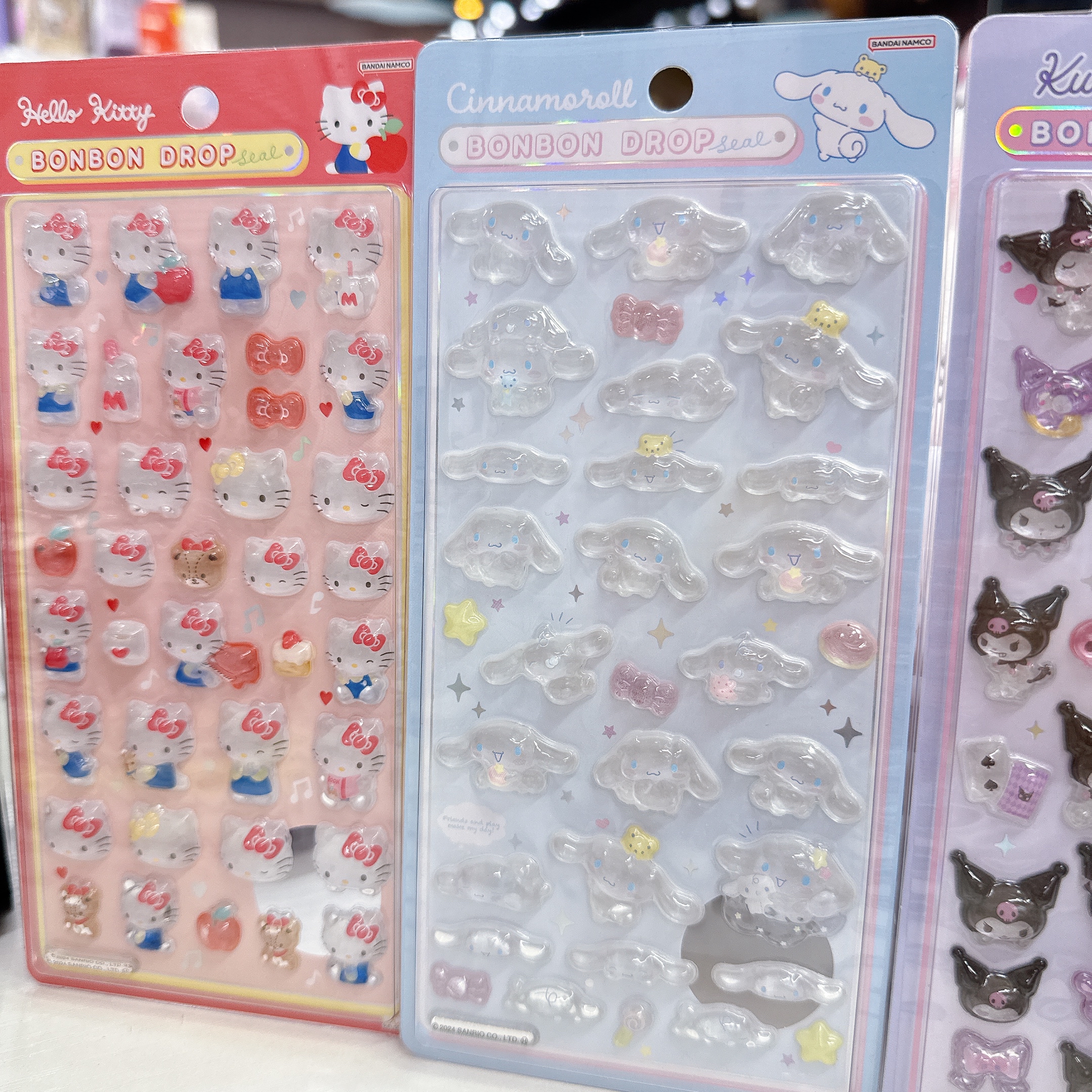日本直送Sanrio bonbon drop seal立體浮雕貼紙