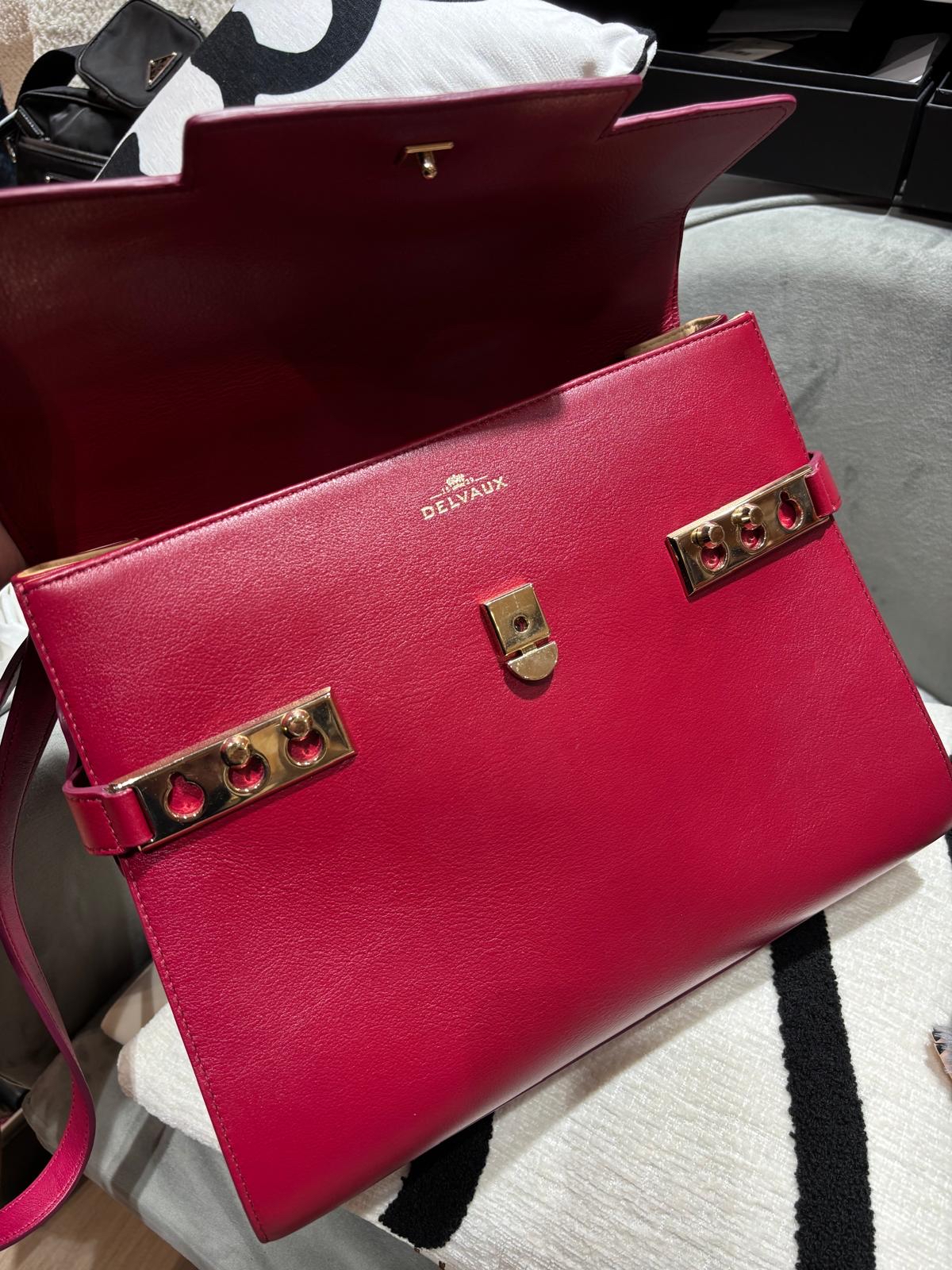 Delvaux Tempete GM 2Way Bag Calfskin 100%Authentic, 98%New ✅Mirror 