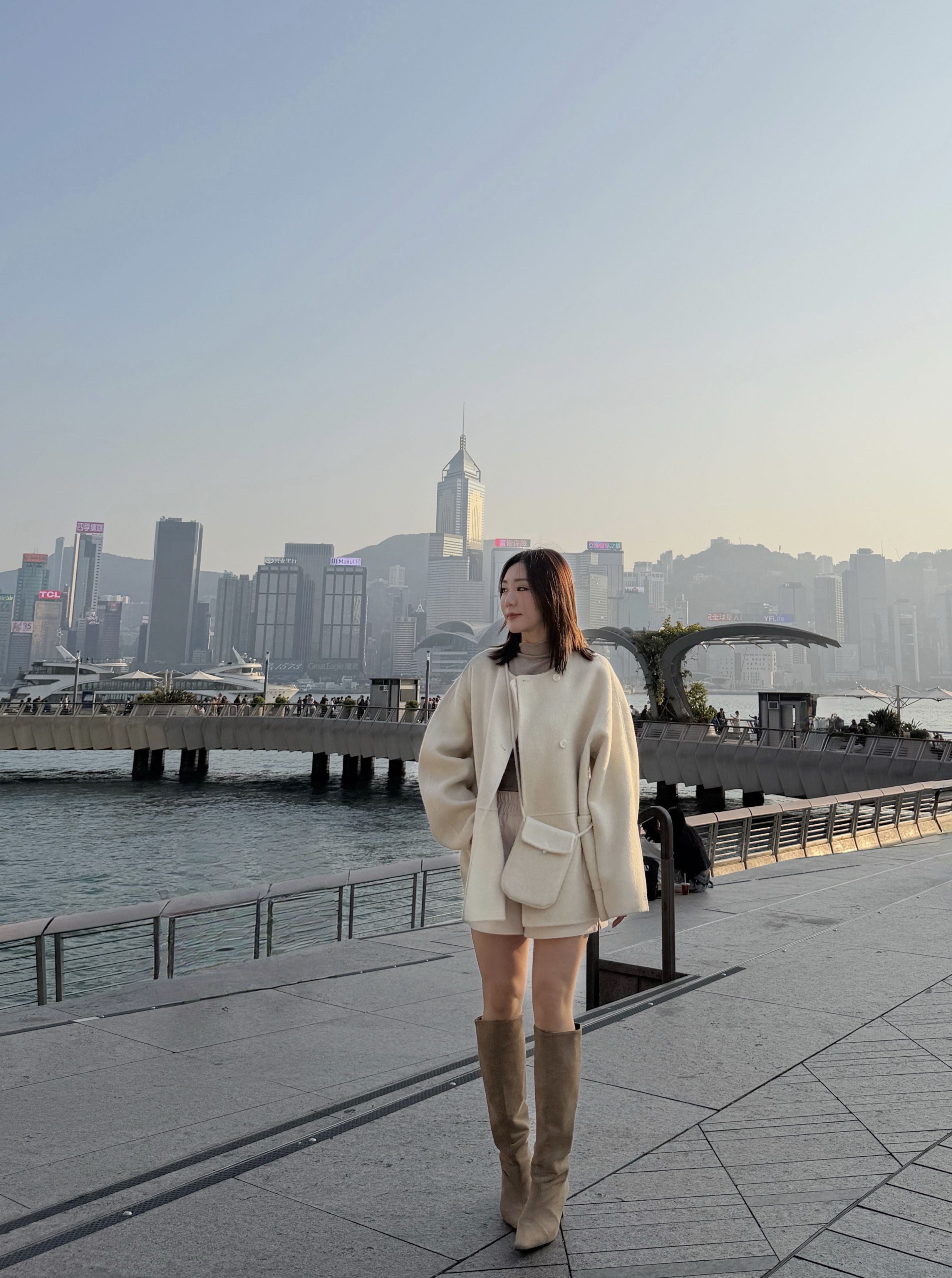 羊絨外套*連小袋