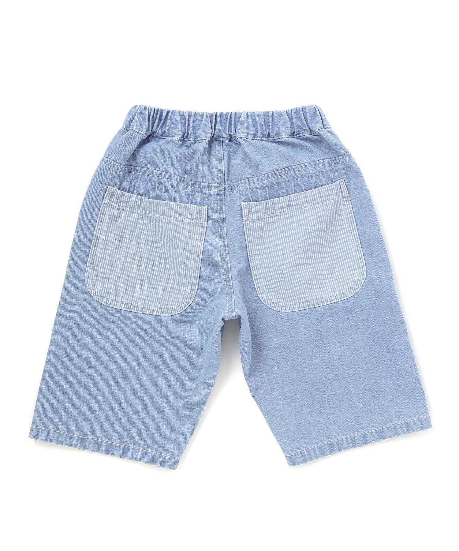 🆕【⭐訂購⭐】🌀 🇯🇵 日本直送🇯🇵 水果昆蟲圖案 拼接條紋 牛仔褲［2款選］🌀[ELDA-0051]