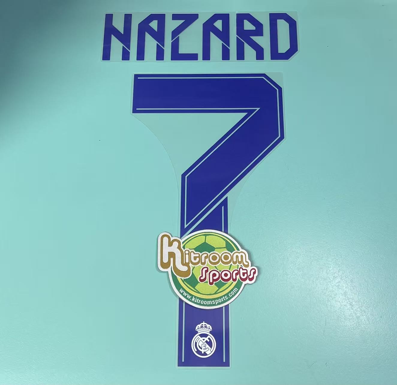 2021-22 Real Madrid Home Nameset #7 HAZARD