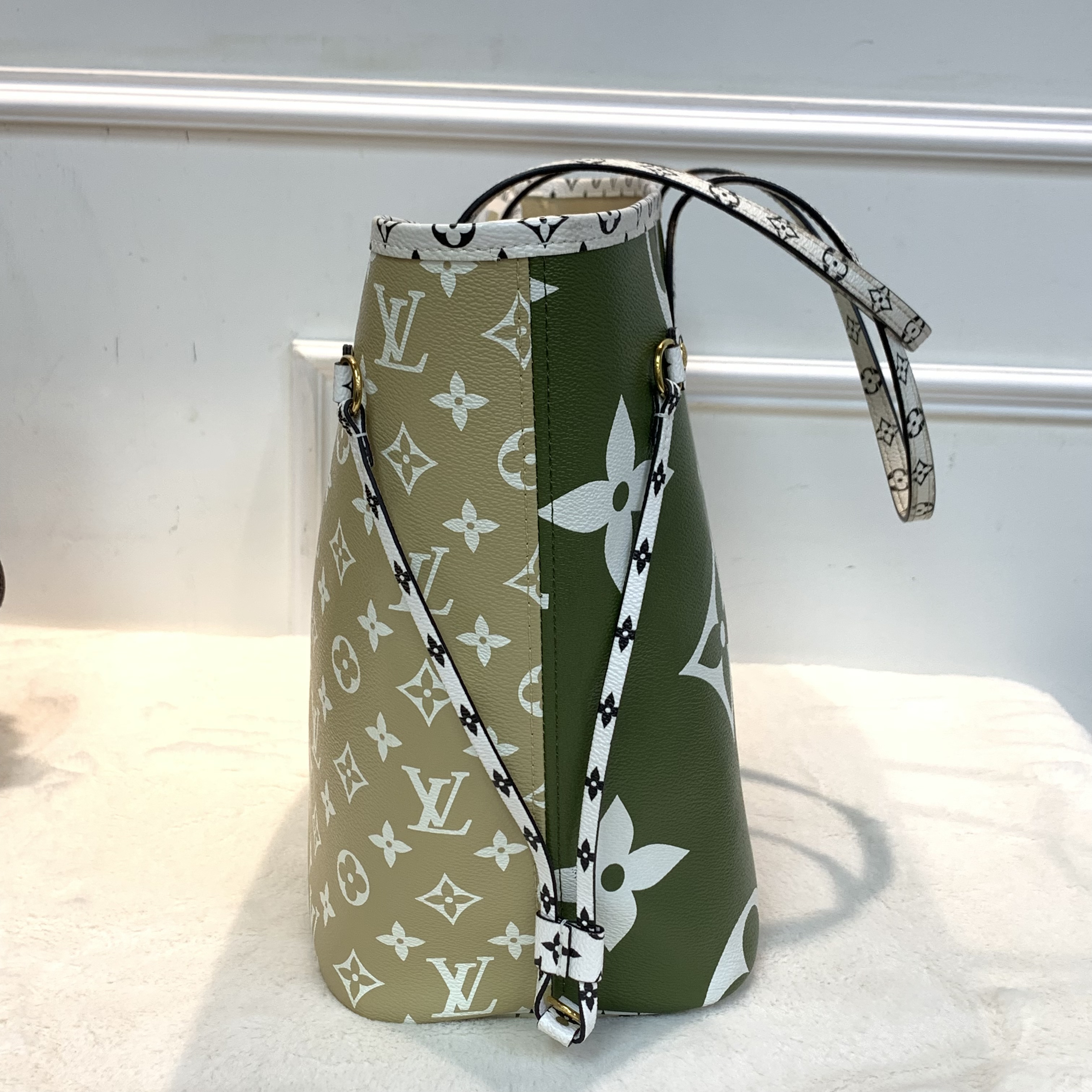 Lv neverfull mm 雙拼色tote 日常通勤大容量適用❤️‍🔥