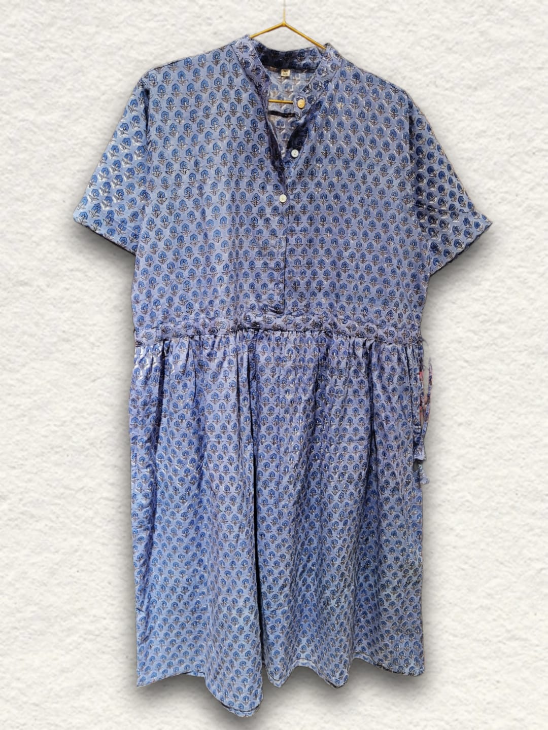 印度木刻印花純綿連身裙