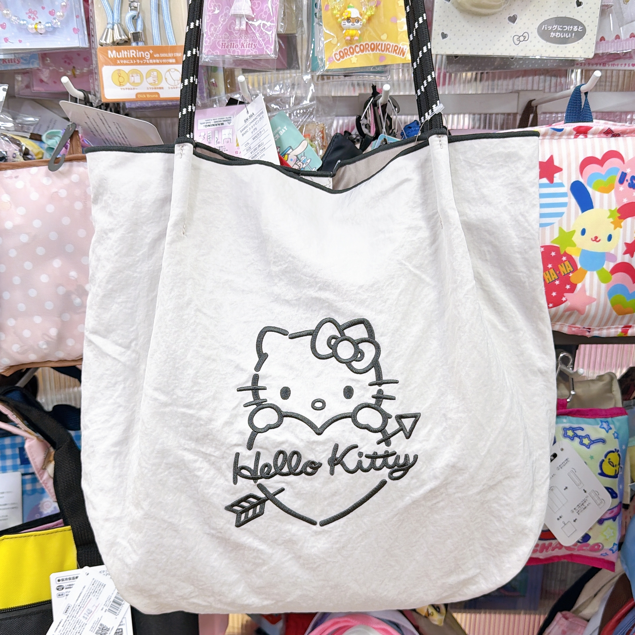 獨家發售日本直送Sanrio布丁狗Kitty Kurumi新款粗繩側孭袋大容量有內格