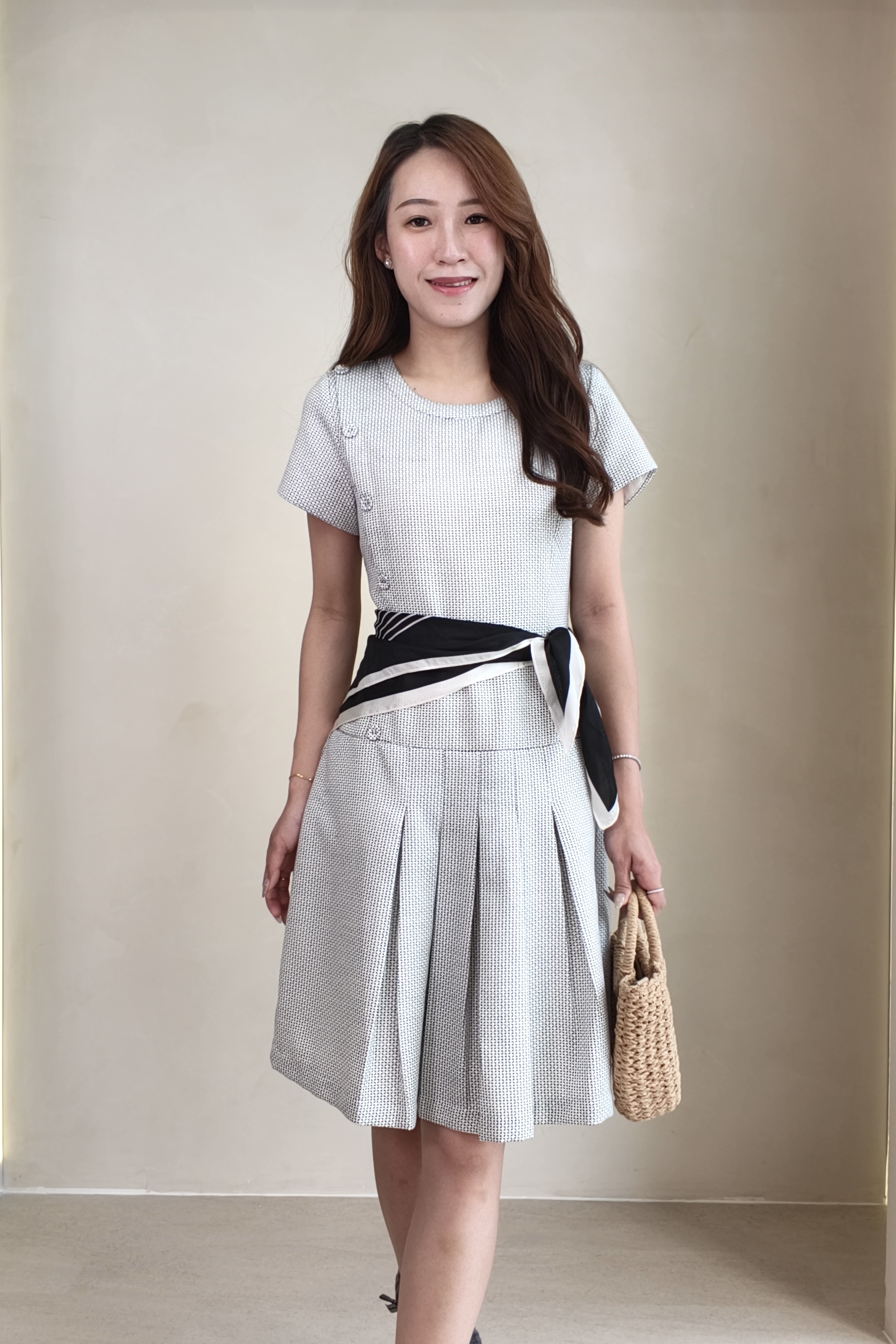 25963 Luna Bloom Textured Dress