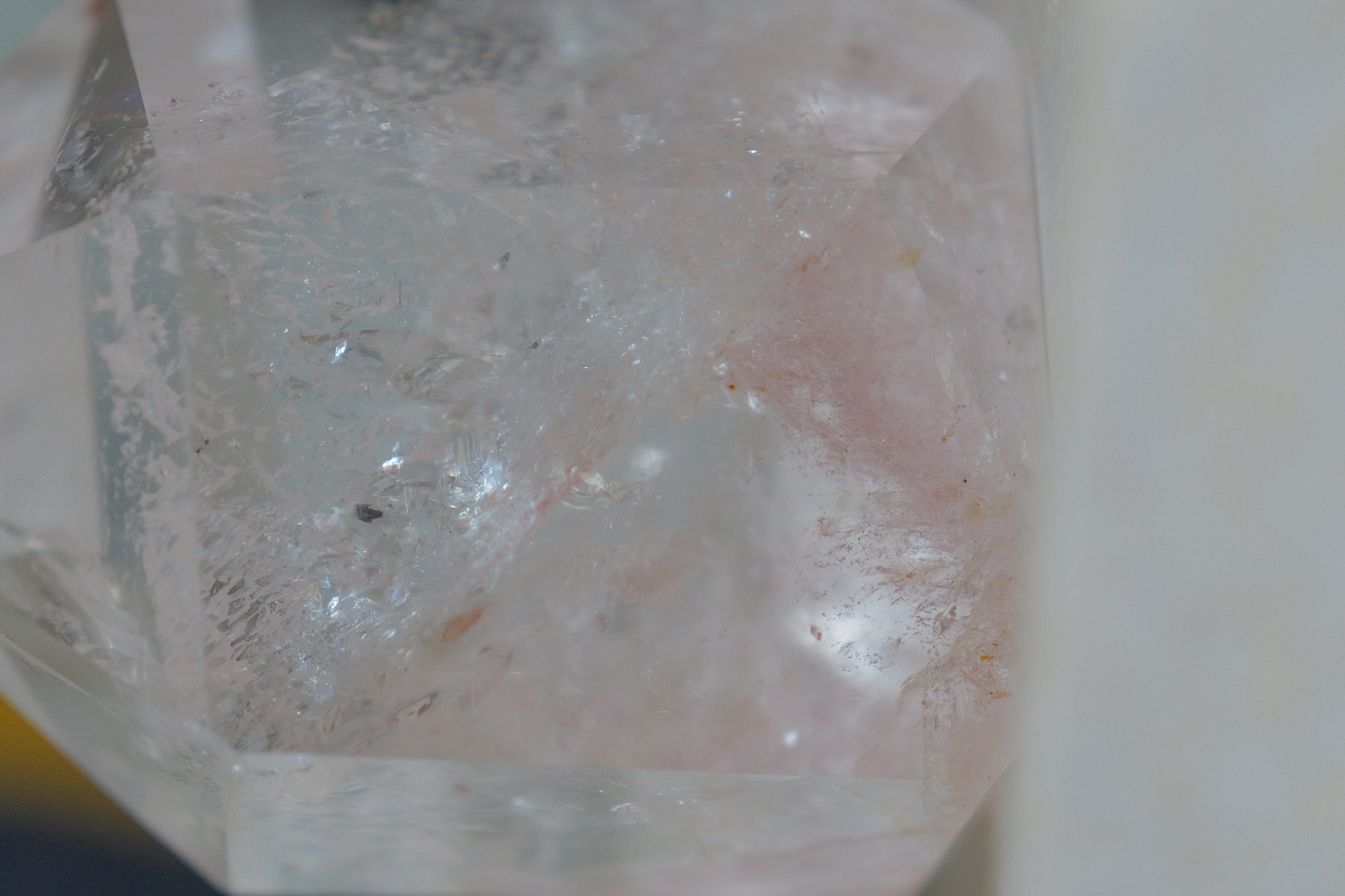 ༒7.3cm粉系白水晶六角柱༒CQ.188aC5M-RA30*5SF