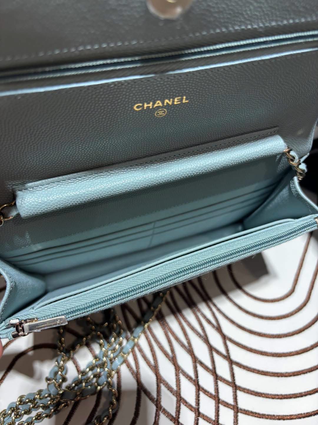 全新 Chanel Wallet On Chain 荔枝牛皮 100%Authentic, Brand New 全新 ✅晶片✅Dust bag✅Box