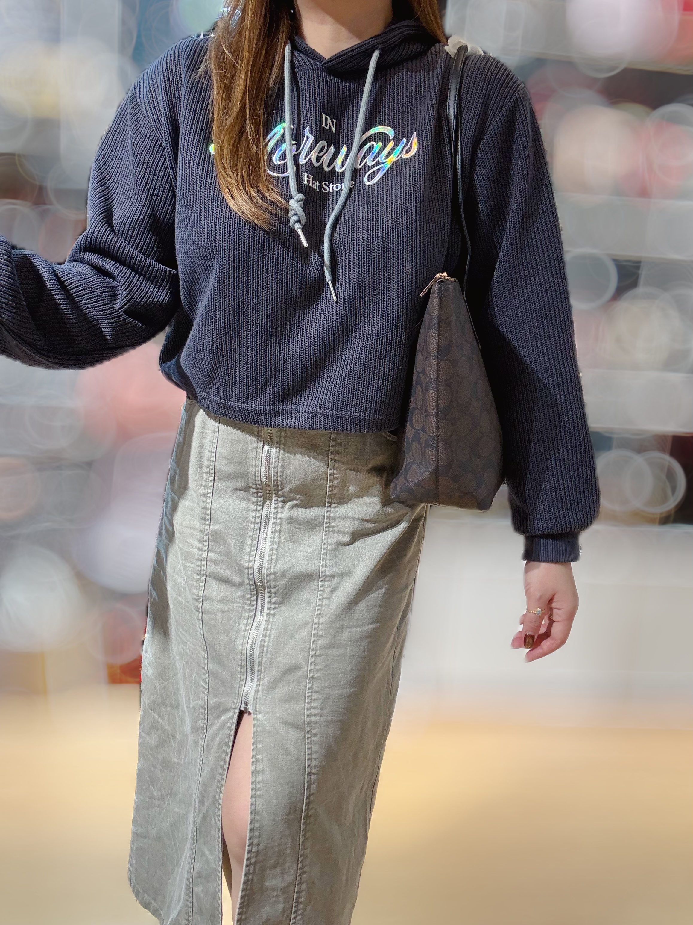 Coach top zip tote dark/m