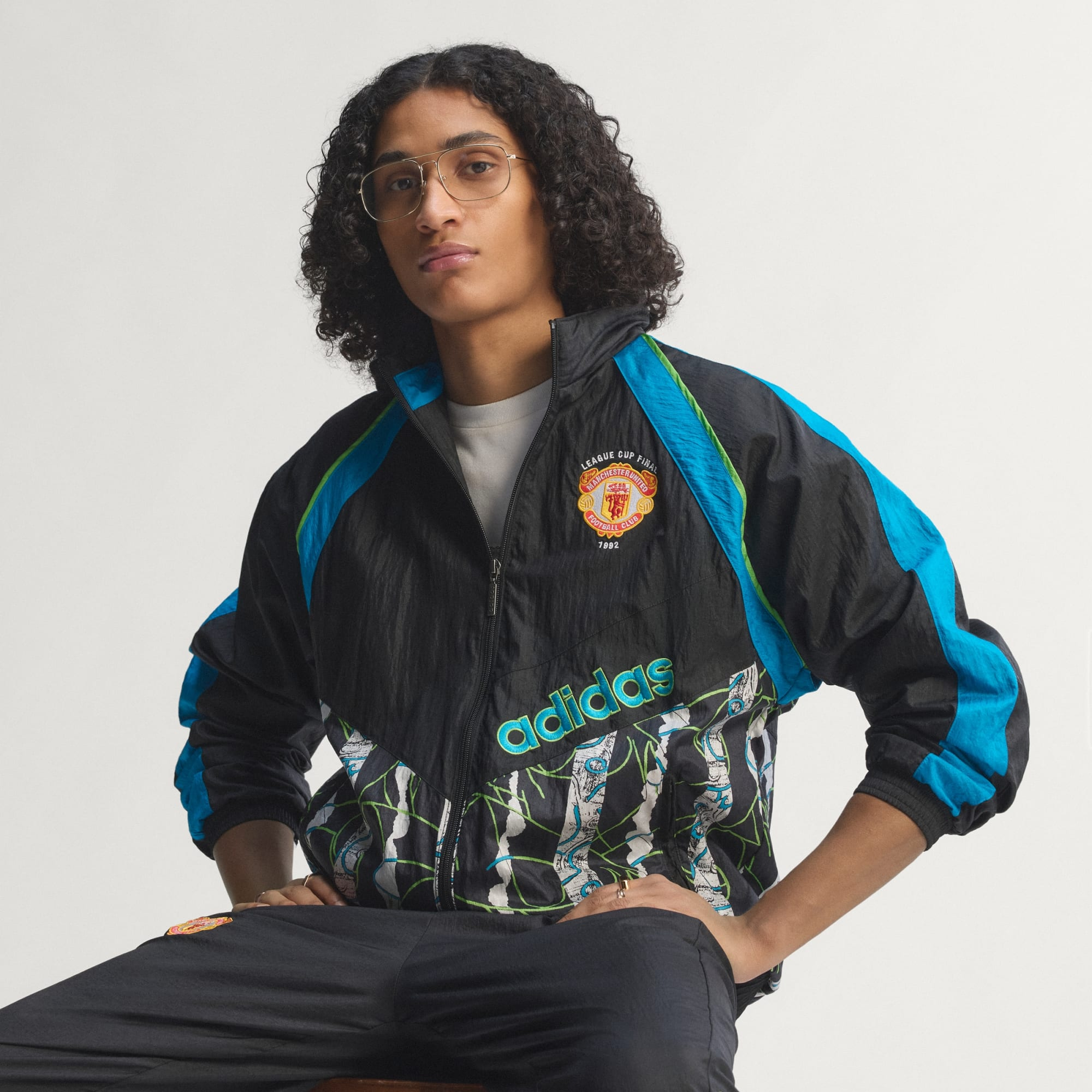 經典休閒美學  ⚽ Adidas Originals Manchester United 曼聯 1991/92 復古運動外套 JD5815