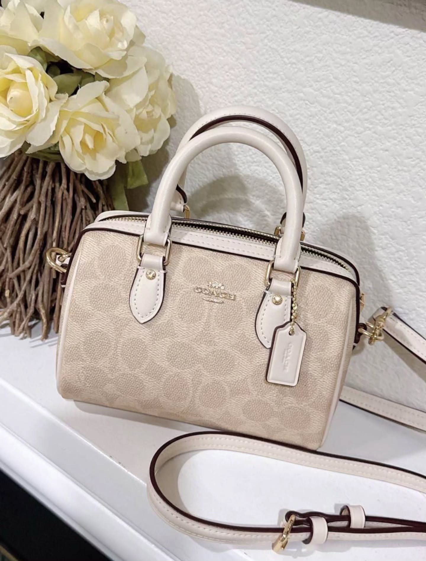 🇯🇵Coach Mini Rowan香草白