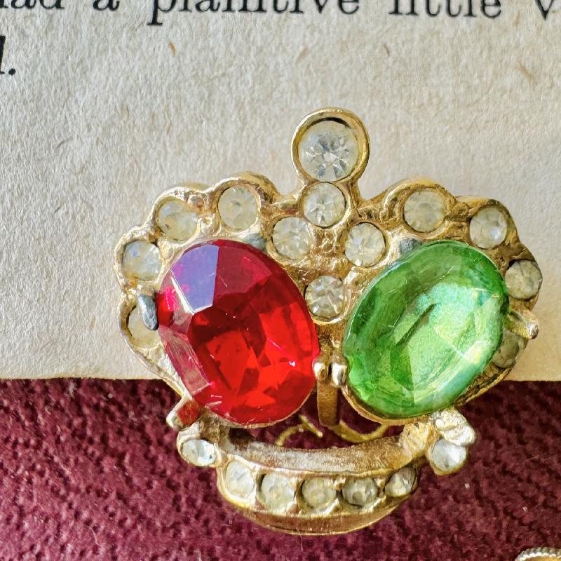 Vintage C.a. 1940s Crown Screwback earrings - stamped sterling(MT2194)