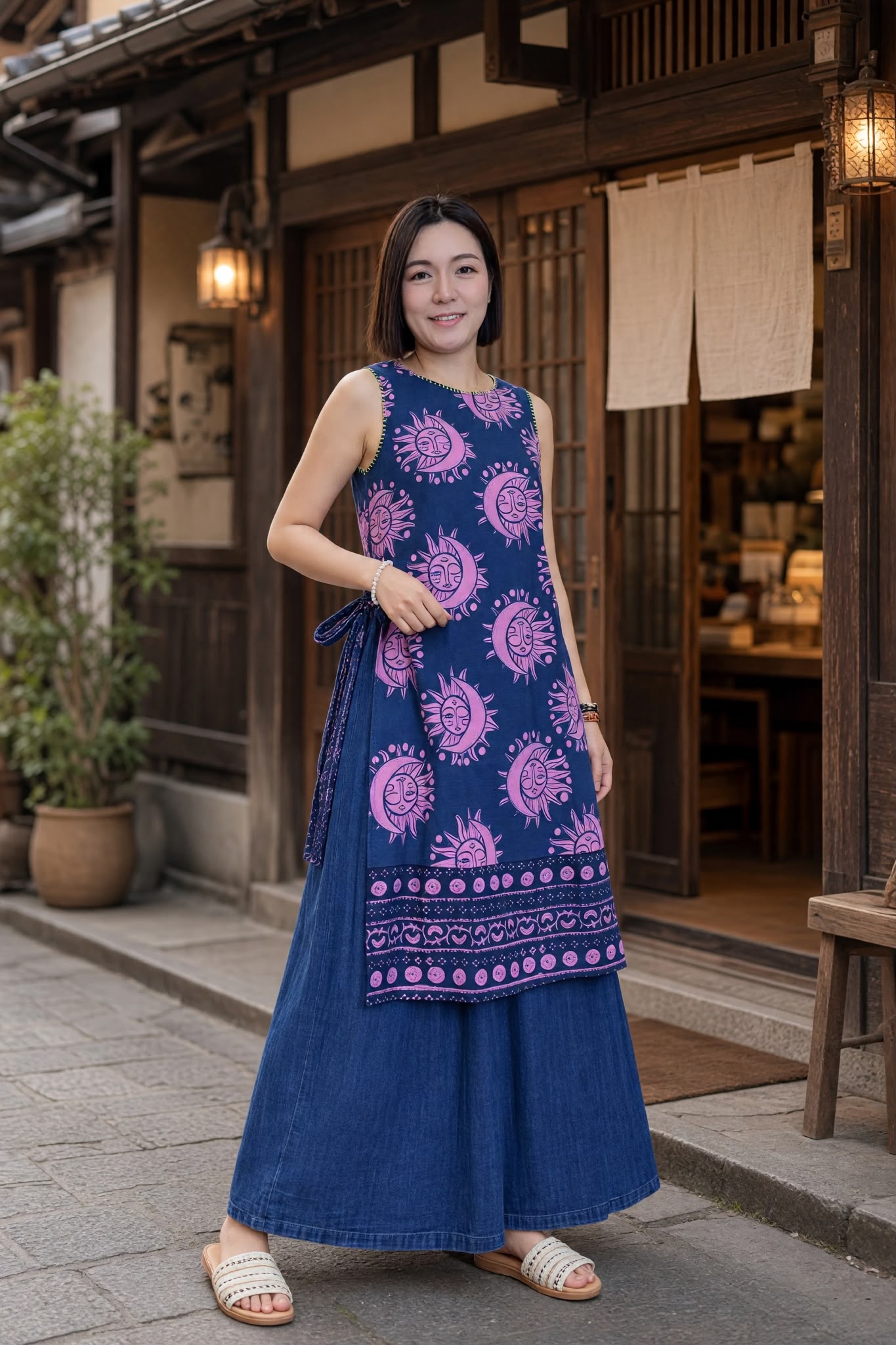 3519 Purple Sun And Moon Side Ribbon IN OP