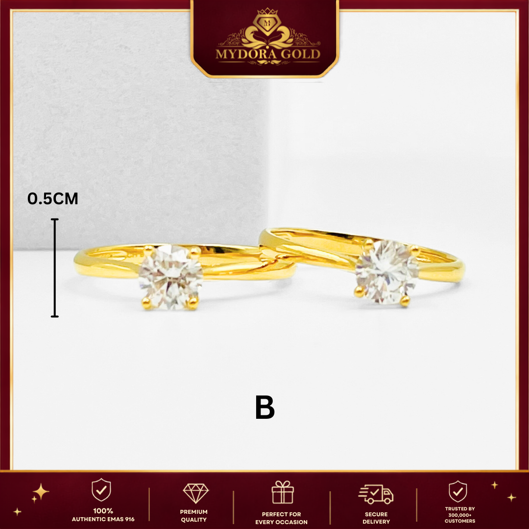 MYDORA Cincin Batu Felisa l EMAS 916/22K