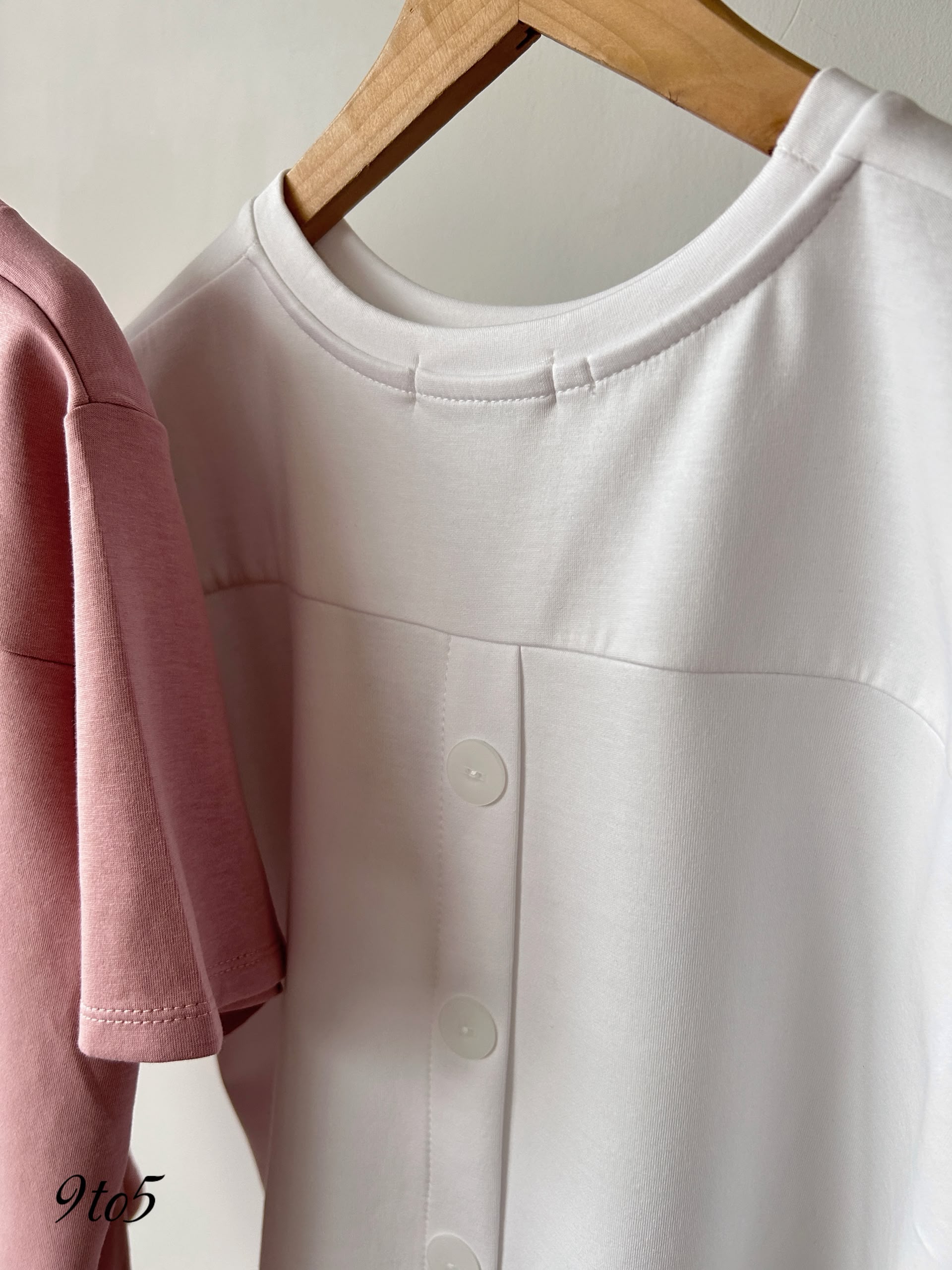 T4393 Oversized Button Tee - 4 Colors 