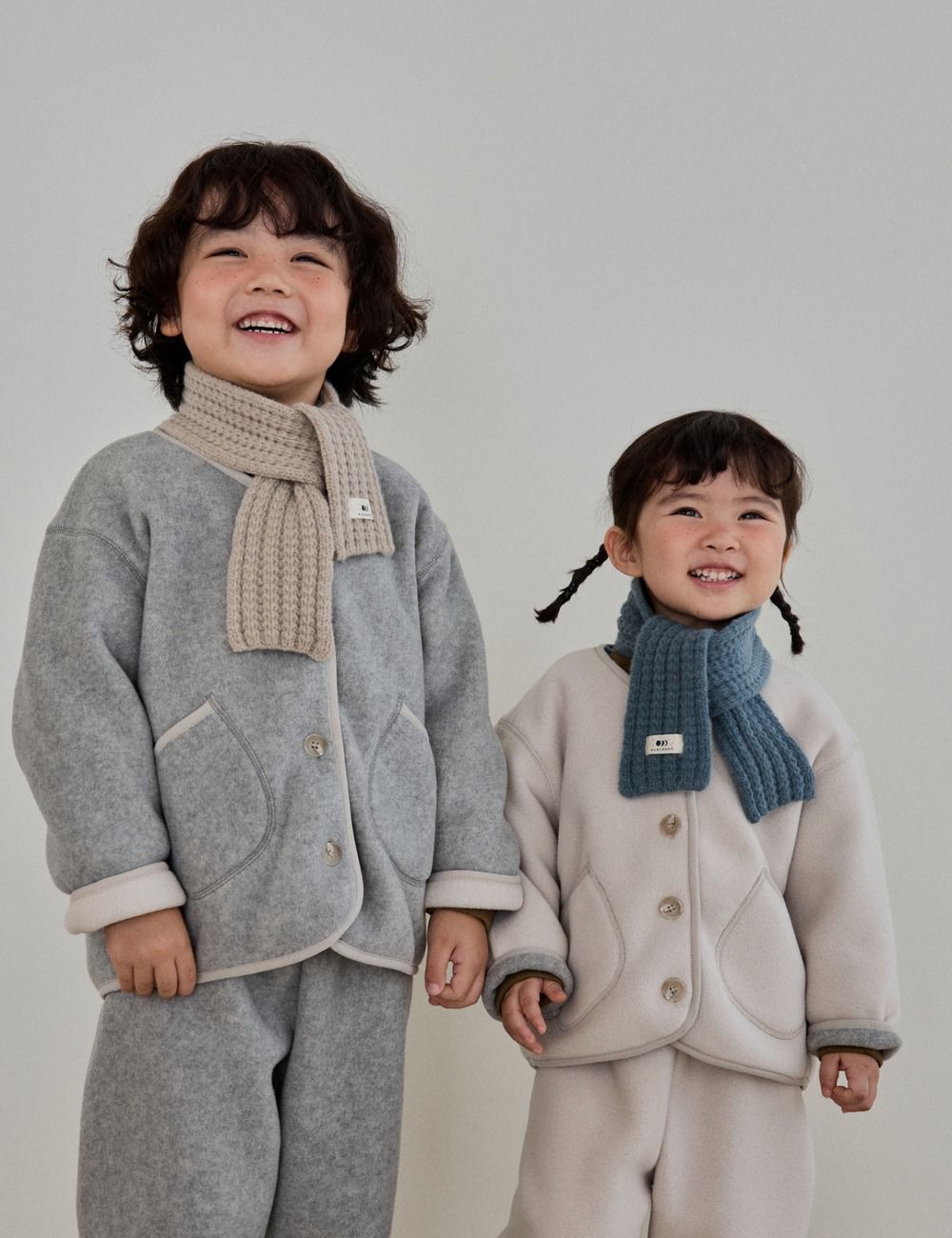 親子羊絨保暖外套 (Melange Grey M88-98/Adult S)