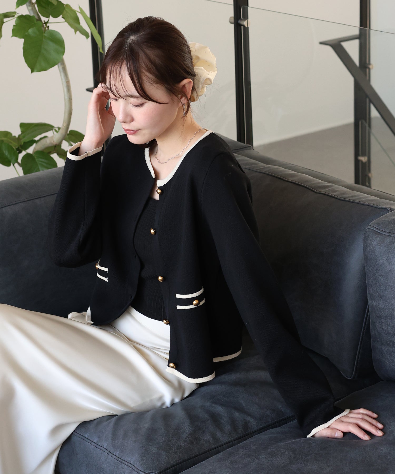 <JP> 小香風拼色Tweed Cardigan * 3色入 <預購>