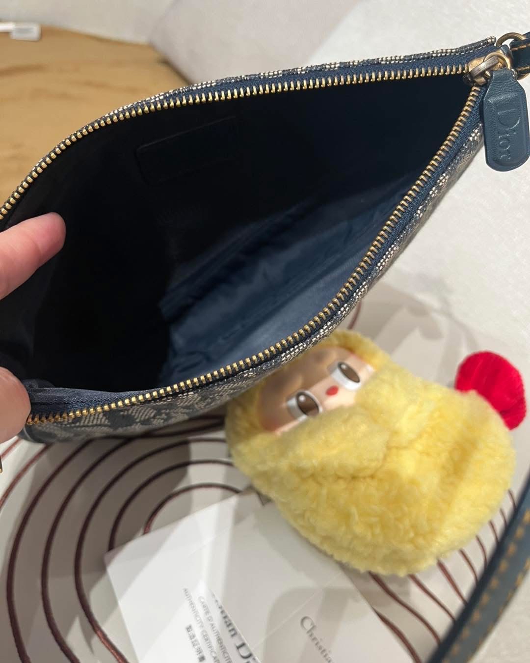 DIOR TROTTER JACQUARD SADDLE Vintage bag,100%Authentic,95%new ✅card✅dust bag