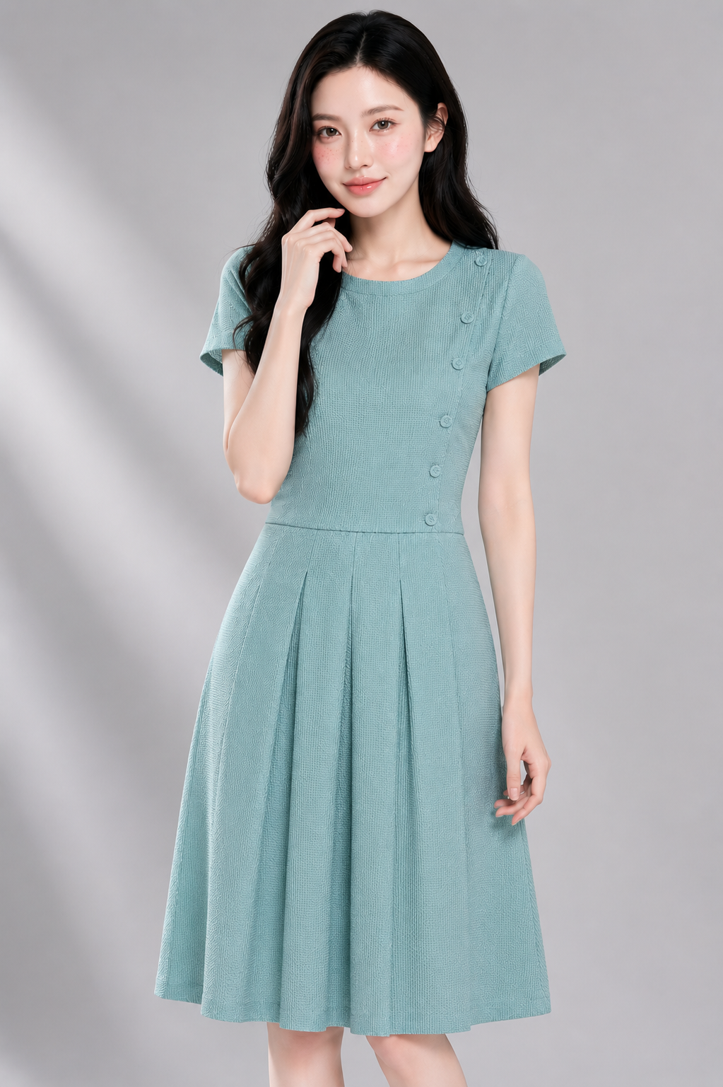 25963 Luna Bloom Textured Dress