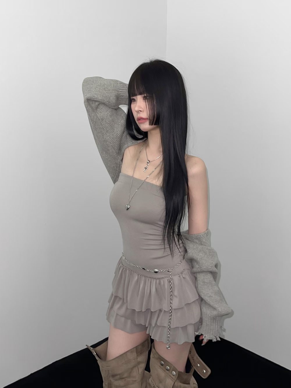 有彈性! 3Layers cancan ops