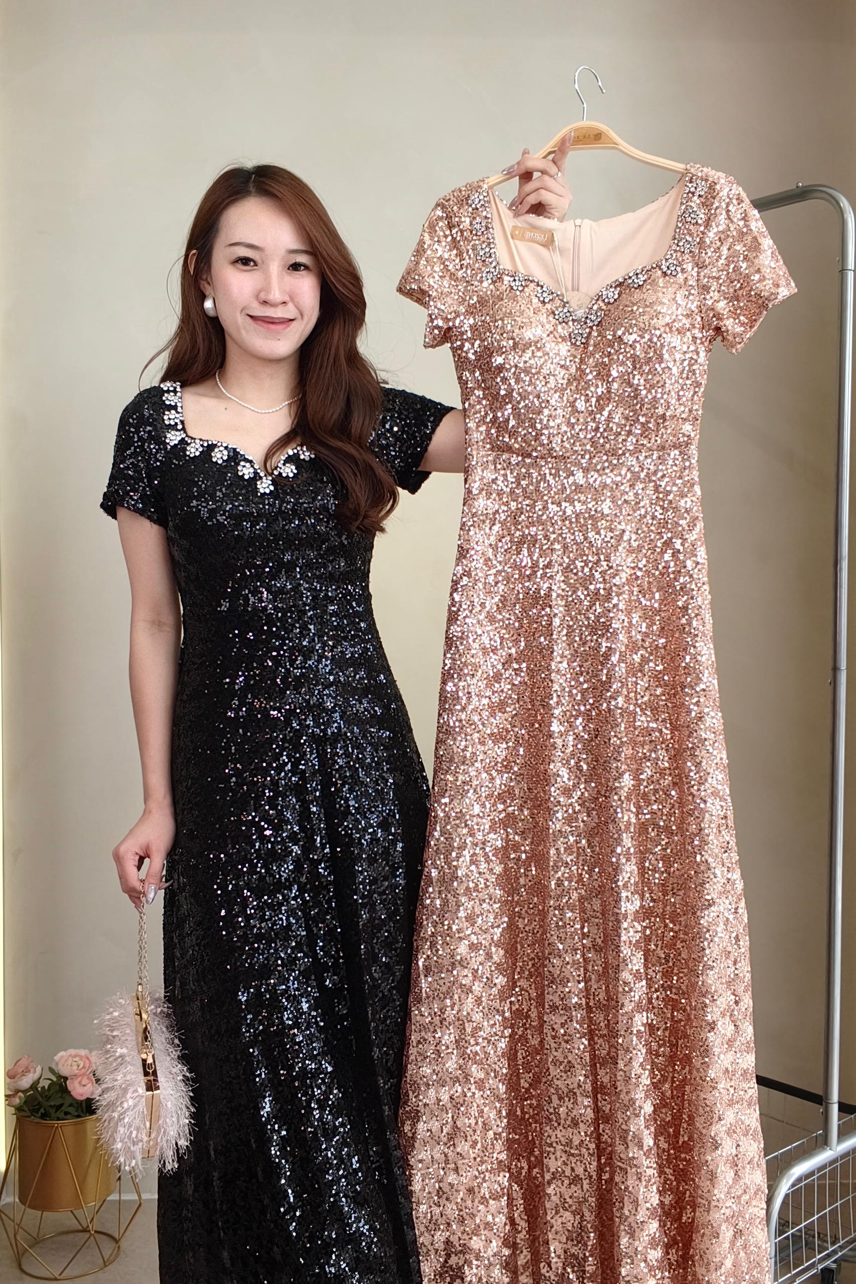 60102 Sparkle Embellished Evening Gown