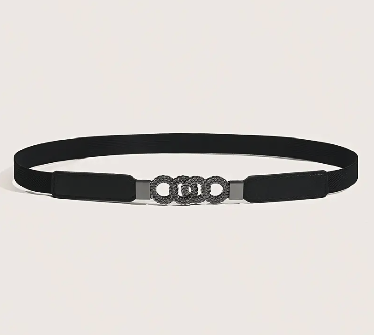 Triple Loop Slim Cinch Waist Elastic Belt