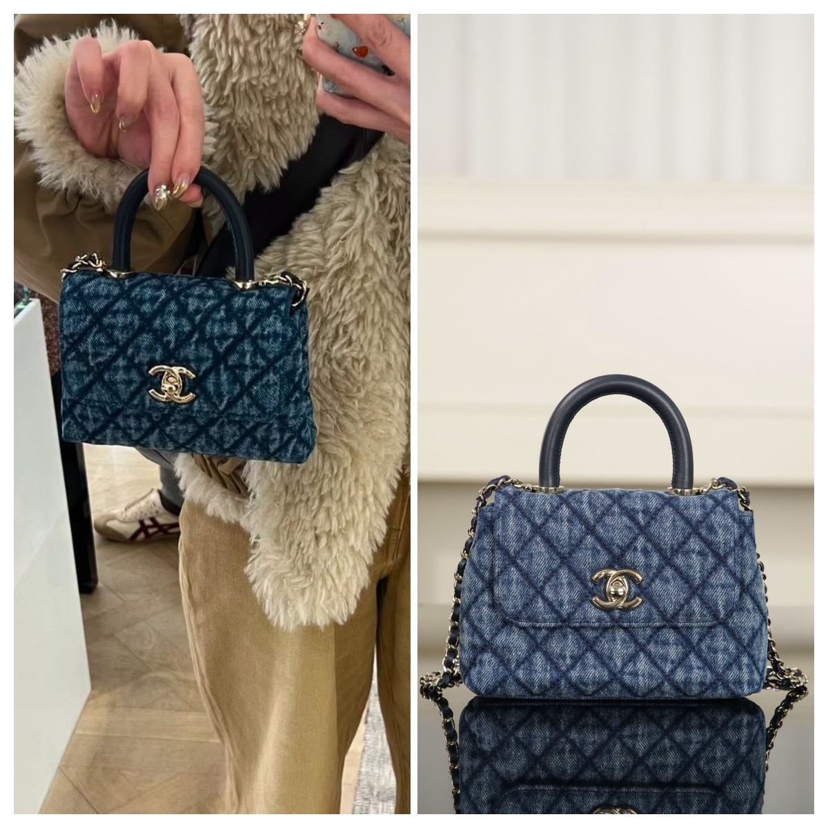 【頂級】Chanel 26p限定丹寧Coco Handle手袋  連全套禮盒