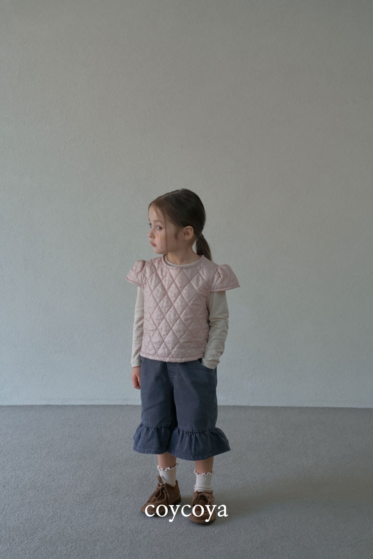 🌸預訂 韓國直送🌸🇰🇷COYCOYA兩色絎縫短袖上衣