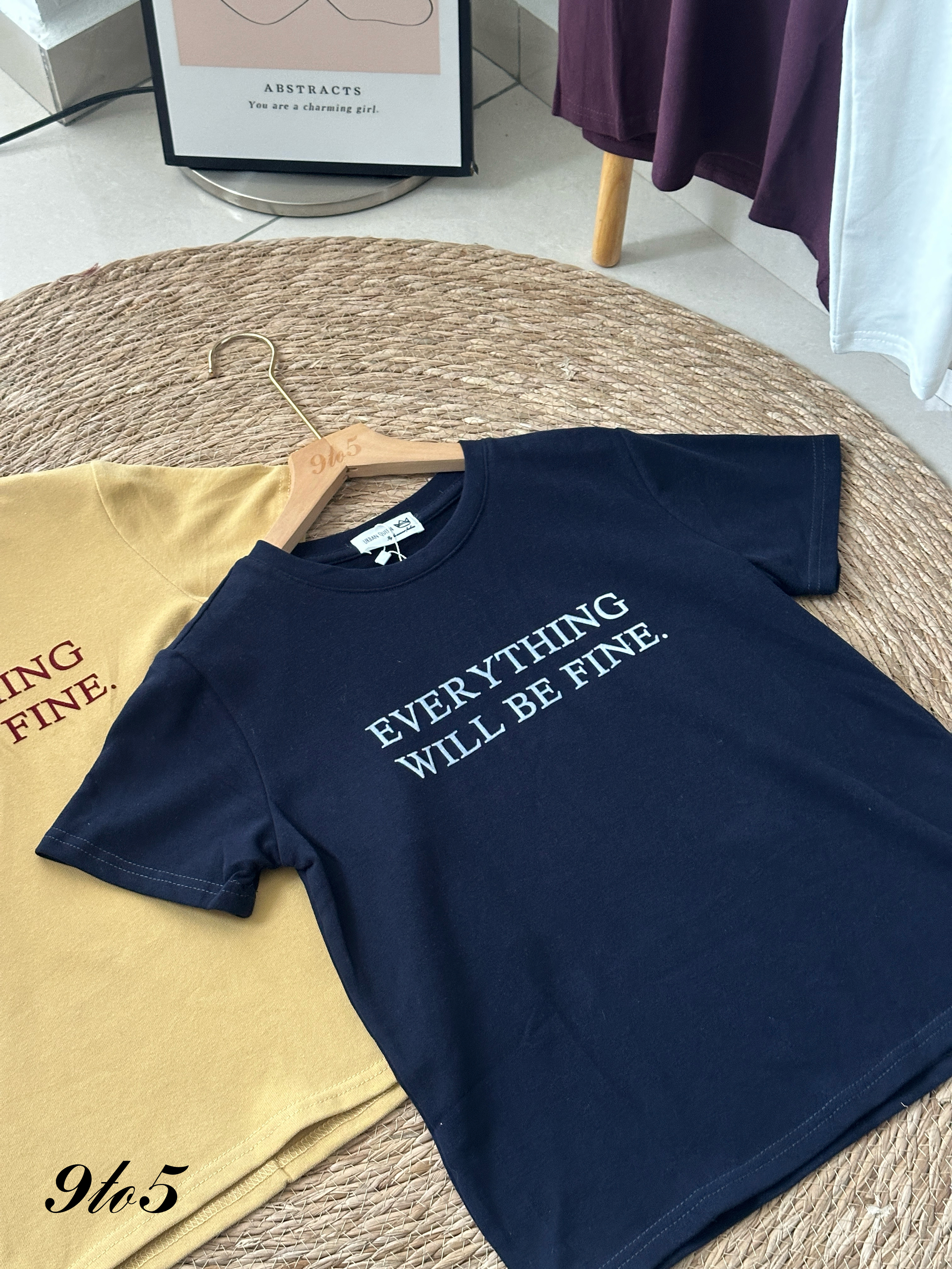 T4100 Embroidery Wording Tee - 4 Colors 