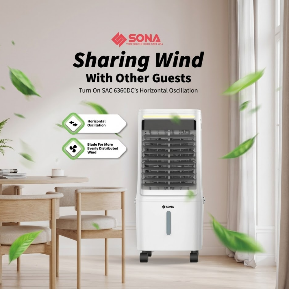 SONA BLDC Air Cooler with Remote SAC 6360DC APR