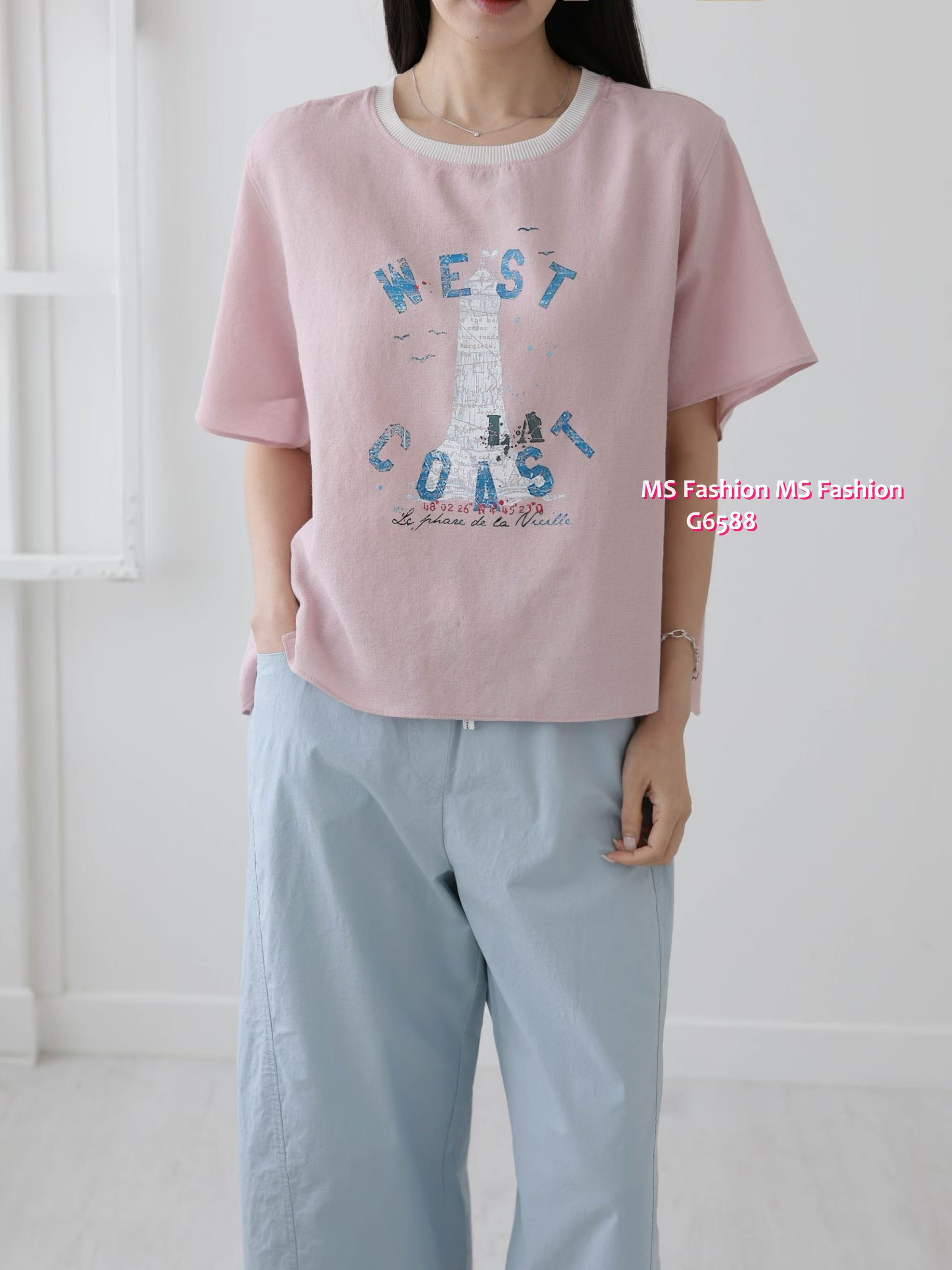 G6588 靚print top