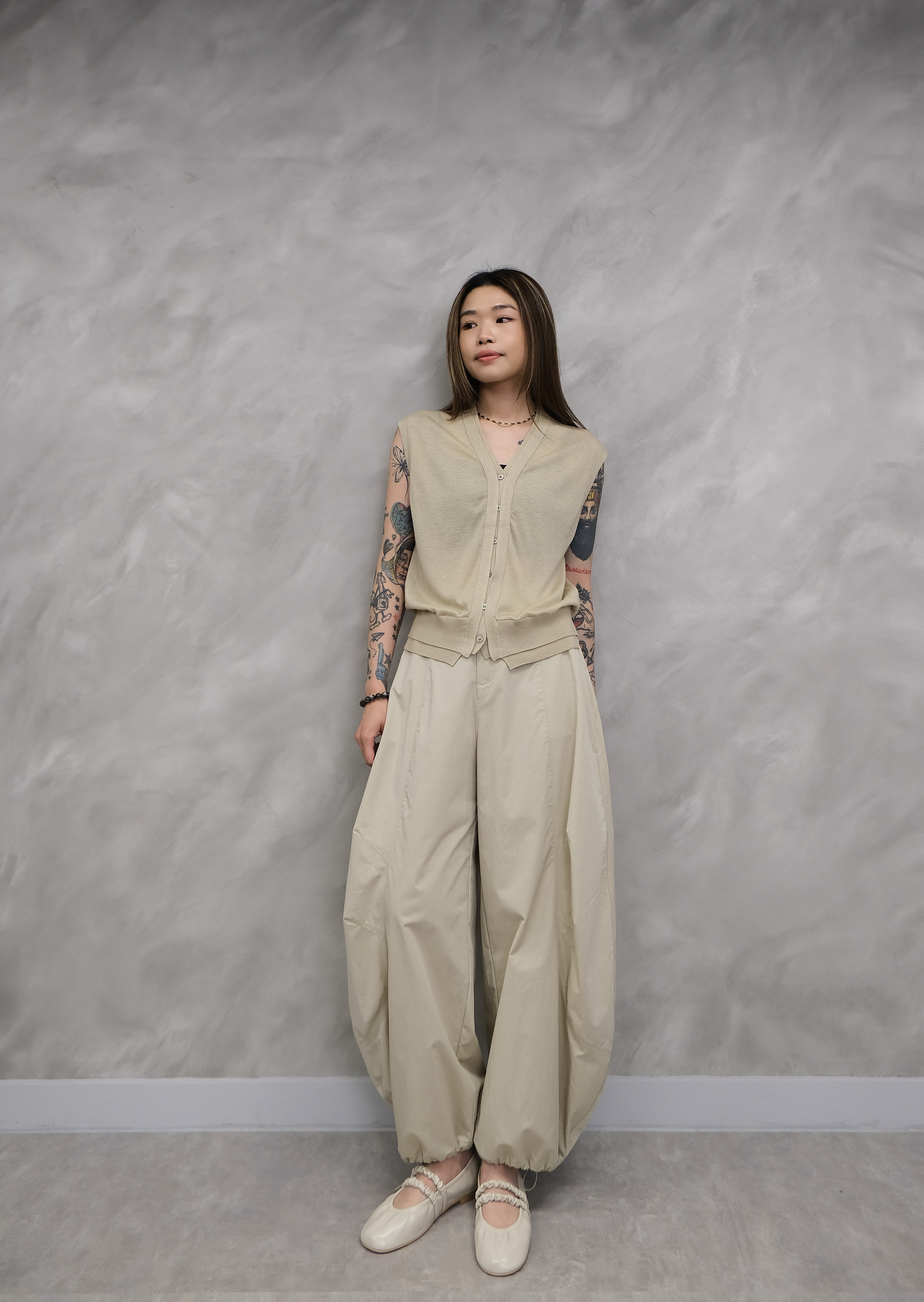 V-neck knit top #top103