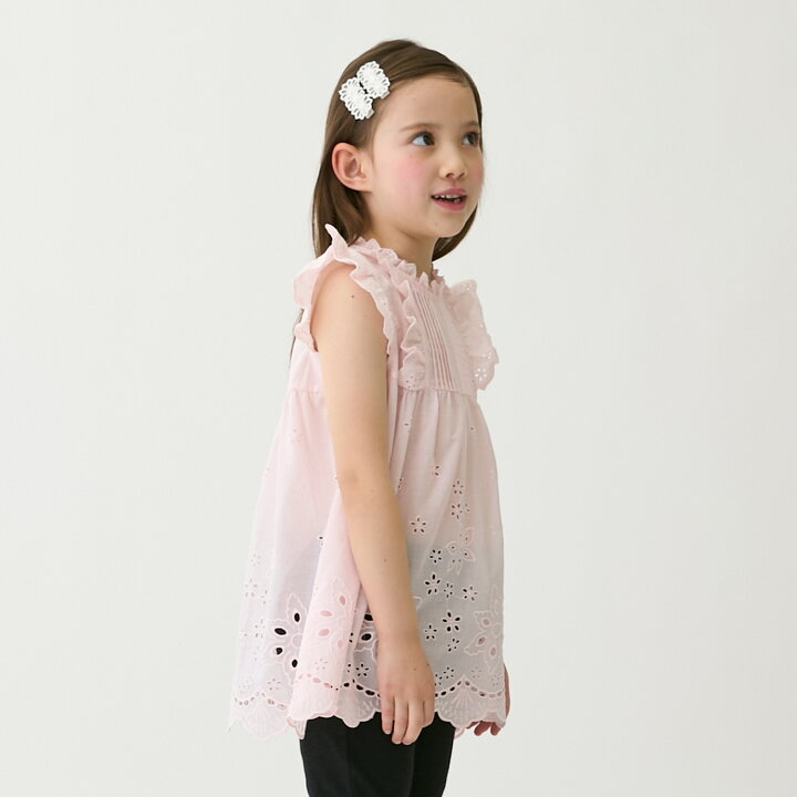 🇯🇵預訂 日本直送🇯🇵Petit Main 三色蕾絲荷葉邊短袖上衣