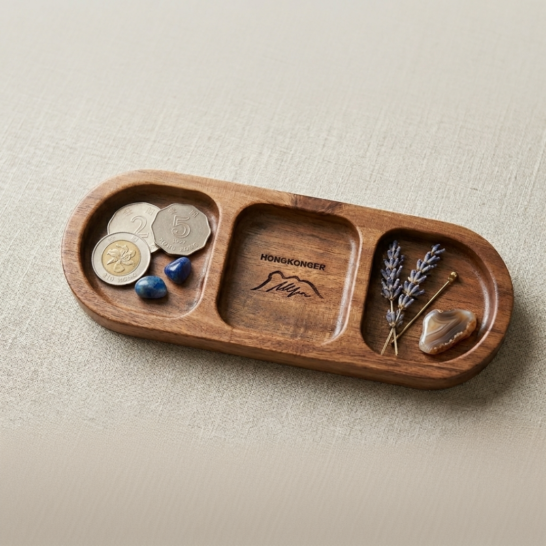 【歸家陣地】HONGKONGER 實木三分收納盤 ⭕