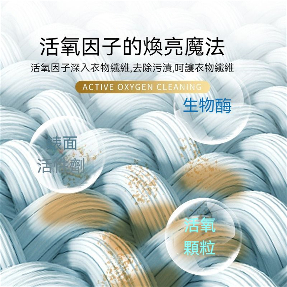 洗衣爆炸鹽 漂白洗衣粉 彩色白色衣物彩漂 清潔  洗餐具 10g*32 [平行進口]    HK2702