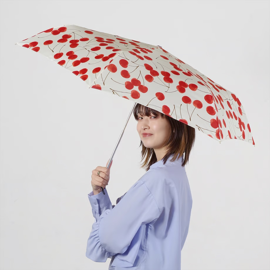 Nifty Colors 水彩櫻桃大傘面輕量縮骨遮🍒