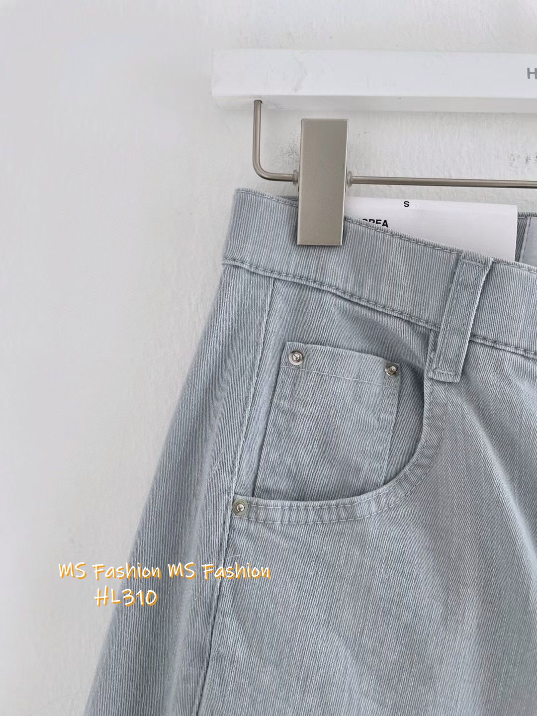 HL310 韓國🌼Howluk8分拼接彈力棉闊筒牛