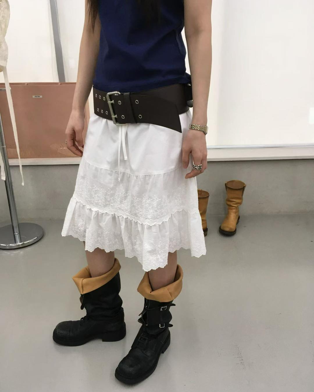 綉花棉料蛋糕短裙