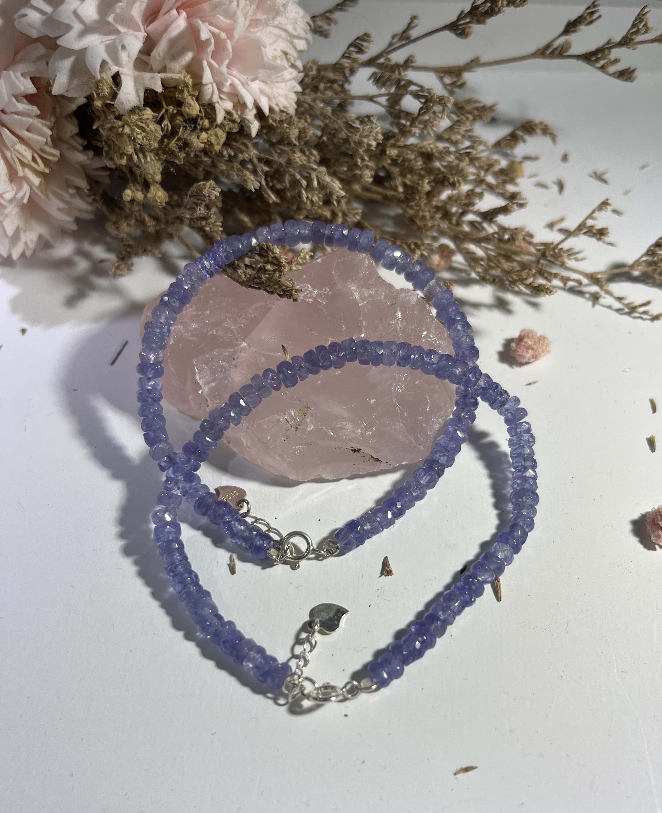 高品質透體坦桑石切面算盤珠 4mm