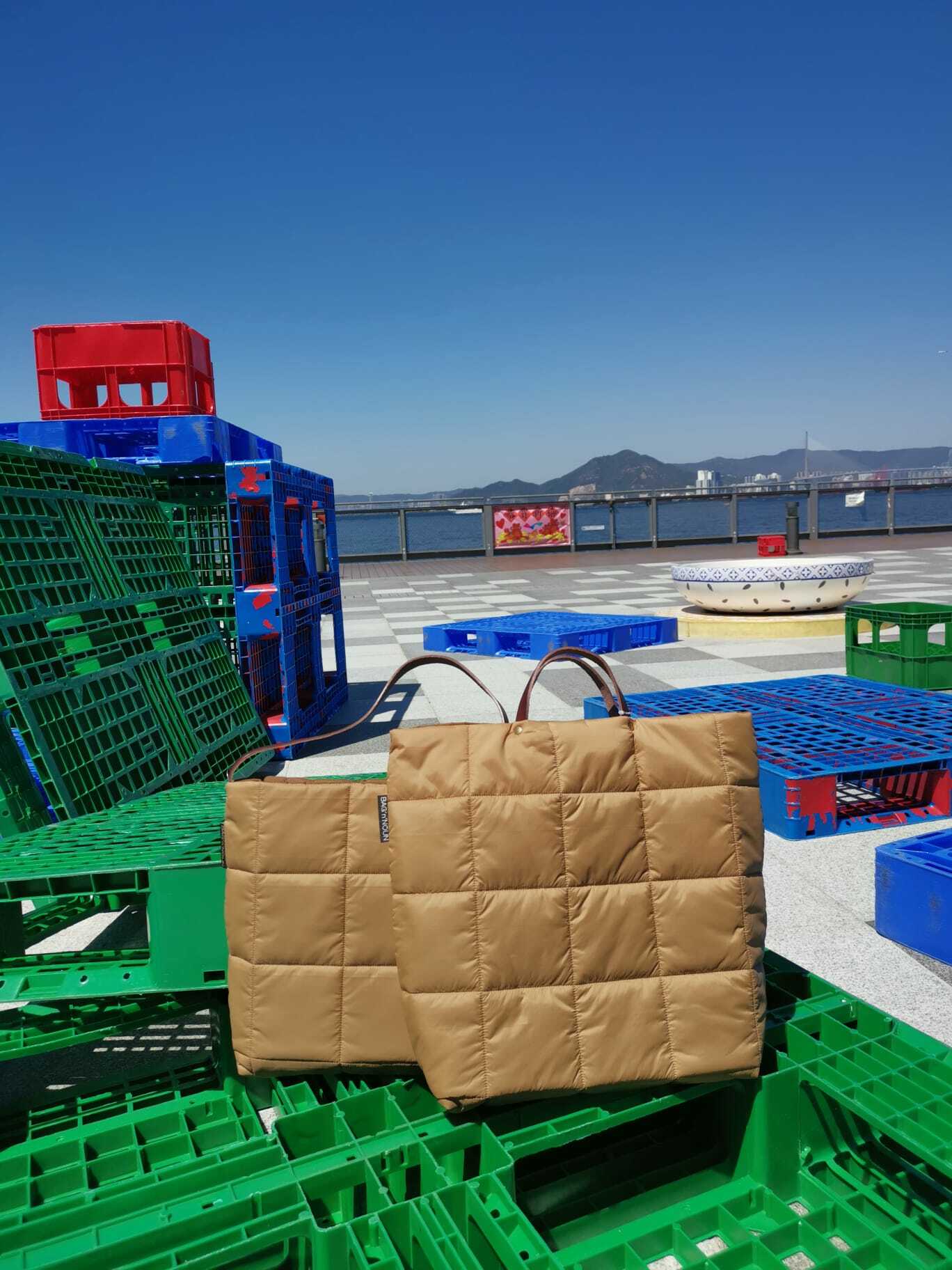 [現貨] [日本製] BAGNNOUN PACK QUILT | QUILT MINI | 奶茶色 |特別款|皮帶 {TF073509}