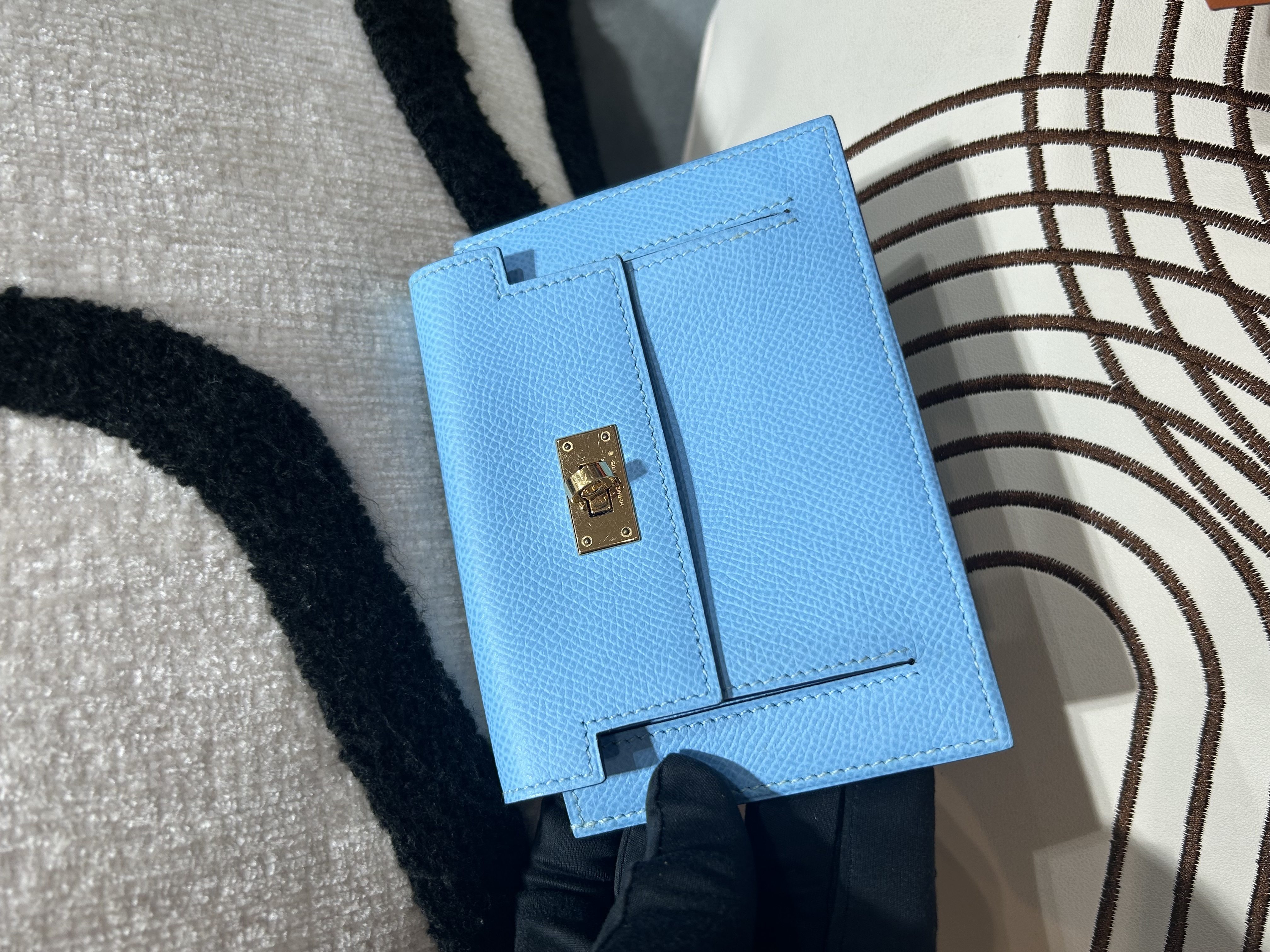 Hermes Kelly Pocket Stamp D 金扣 100%Authentic, 98%New ✅Box