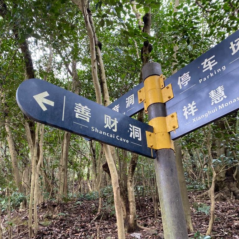 (觀光區)(男/女款) 普陀山寺廟善財洞招財護身金銀咭