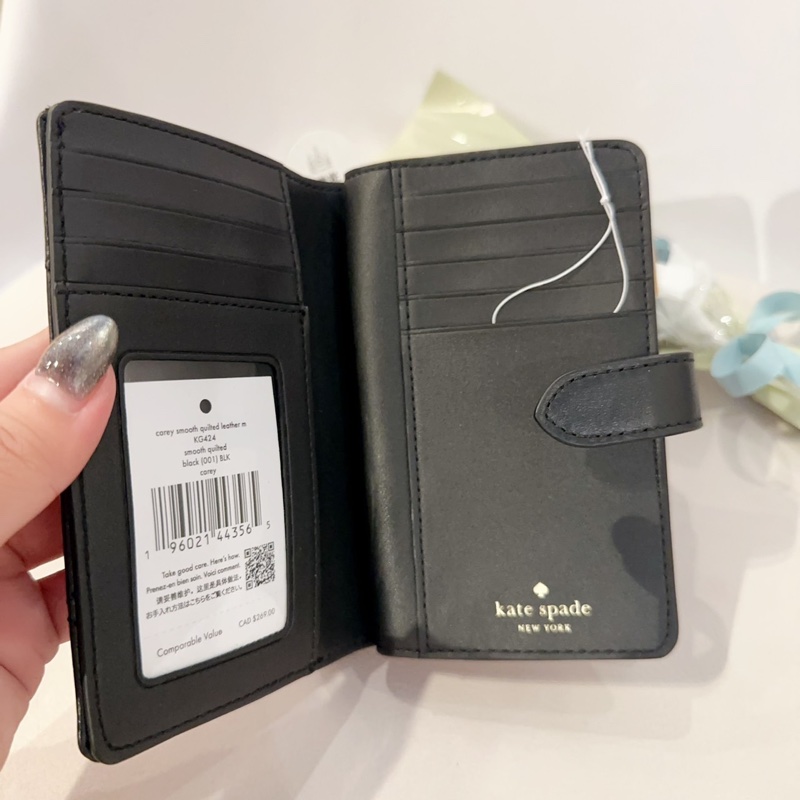 香港現貨-KATE SPADE NATALIA MED BIFOLD WALLET BLK