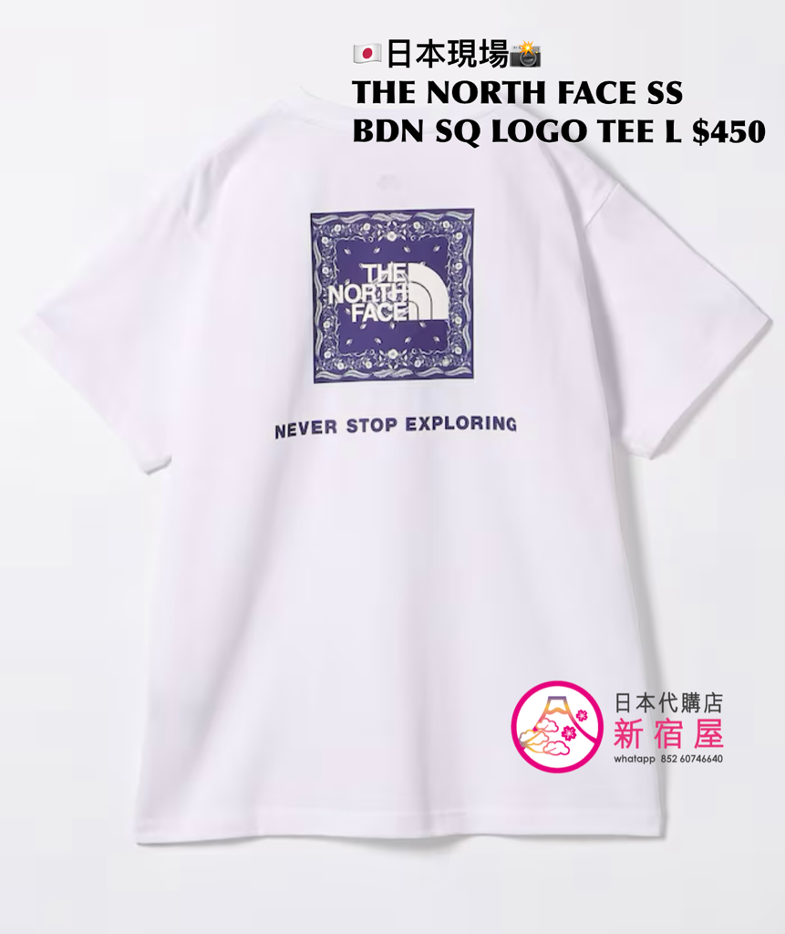 THE NORTH FACE S/S BANDANA SQUARE LOGO TEE