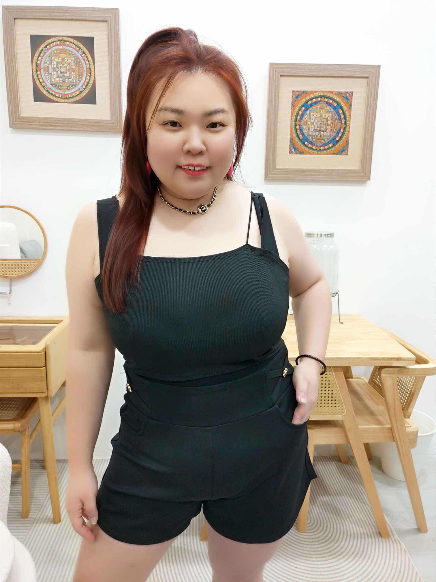 OTA11 KJ9147 边边交叉设计短裤