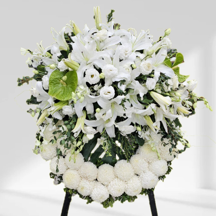 西式帛事花圈 F3